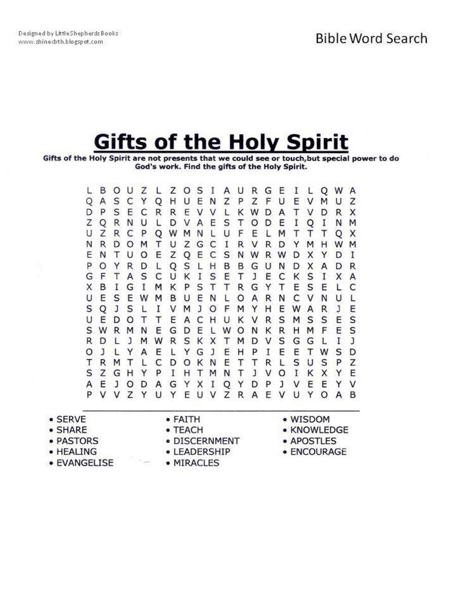 Bible Word Search Printables HubPages