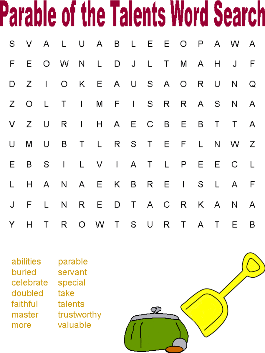 Bible Word Search Printables HubPages