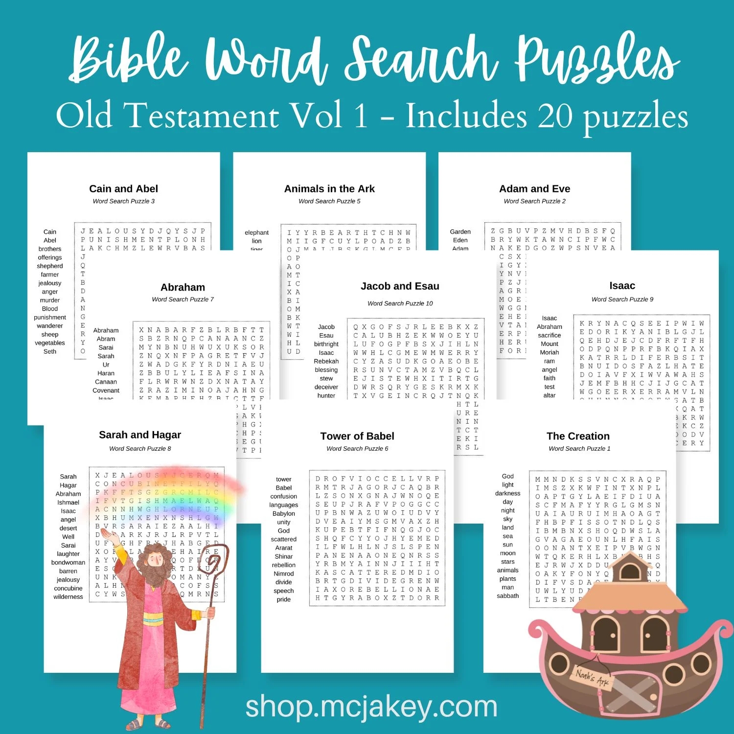 Bible Word Search Puzzles Vol 1 PLR