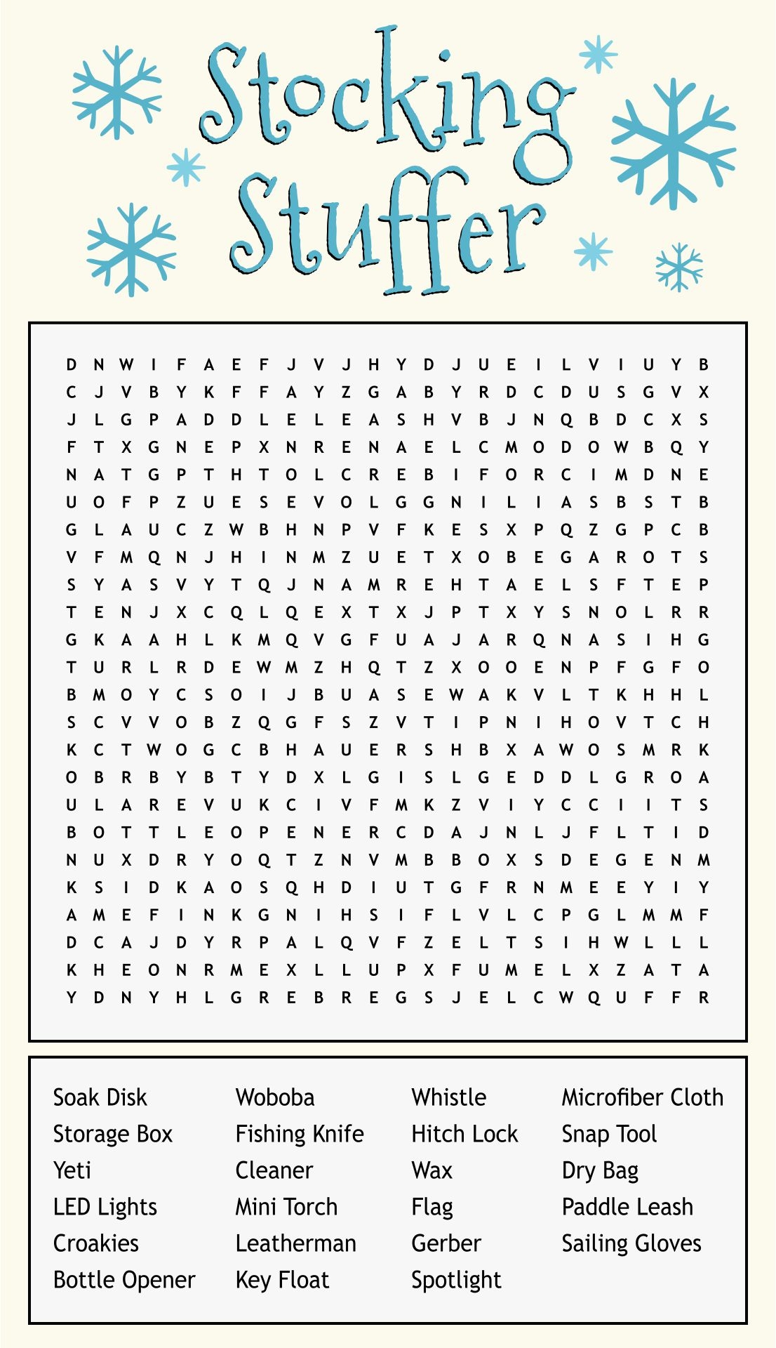 Big Christmas Word Search Printable