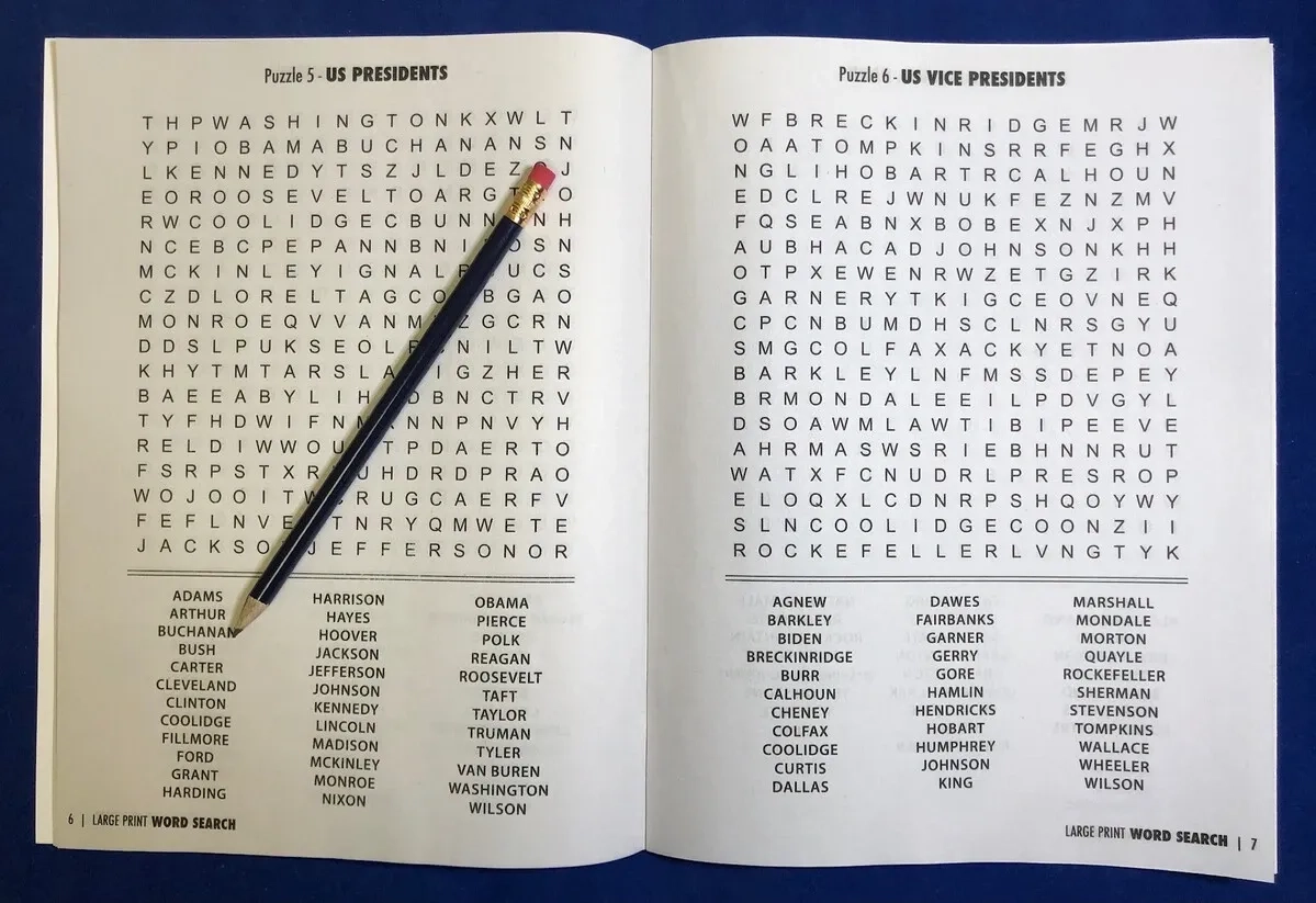 Big Print Word Search Puzzles For Seniors Find The Words Promotional Products Inc 