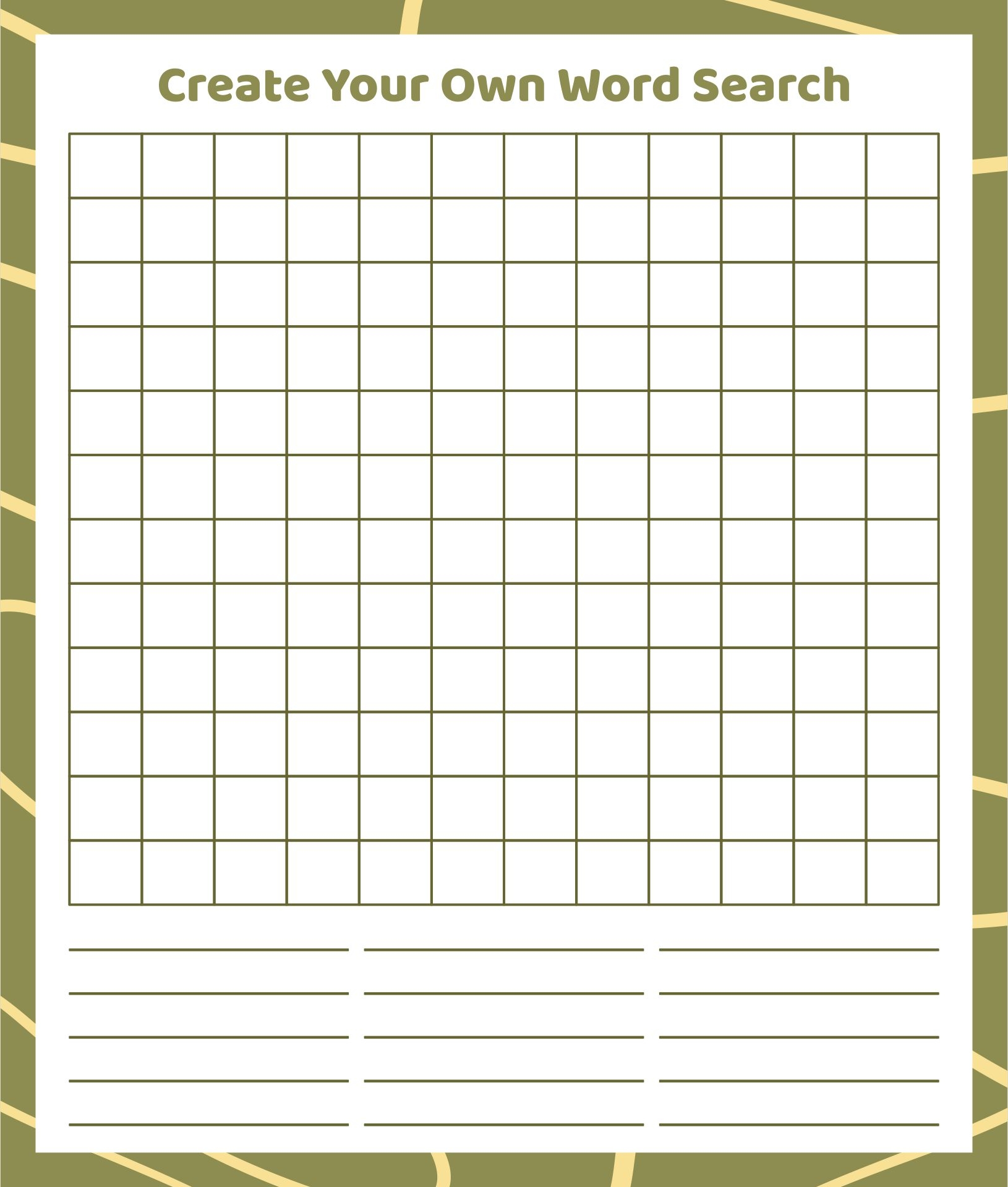 Blank Vocabulary Word Searches 11 Free PDF Printables Printablee