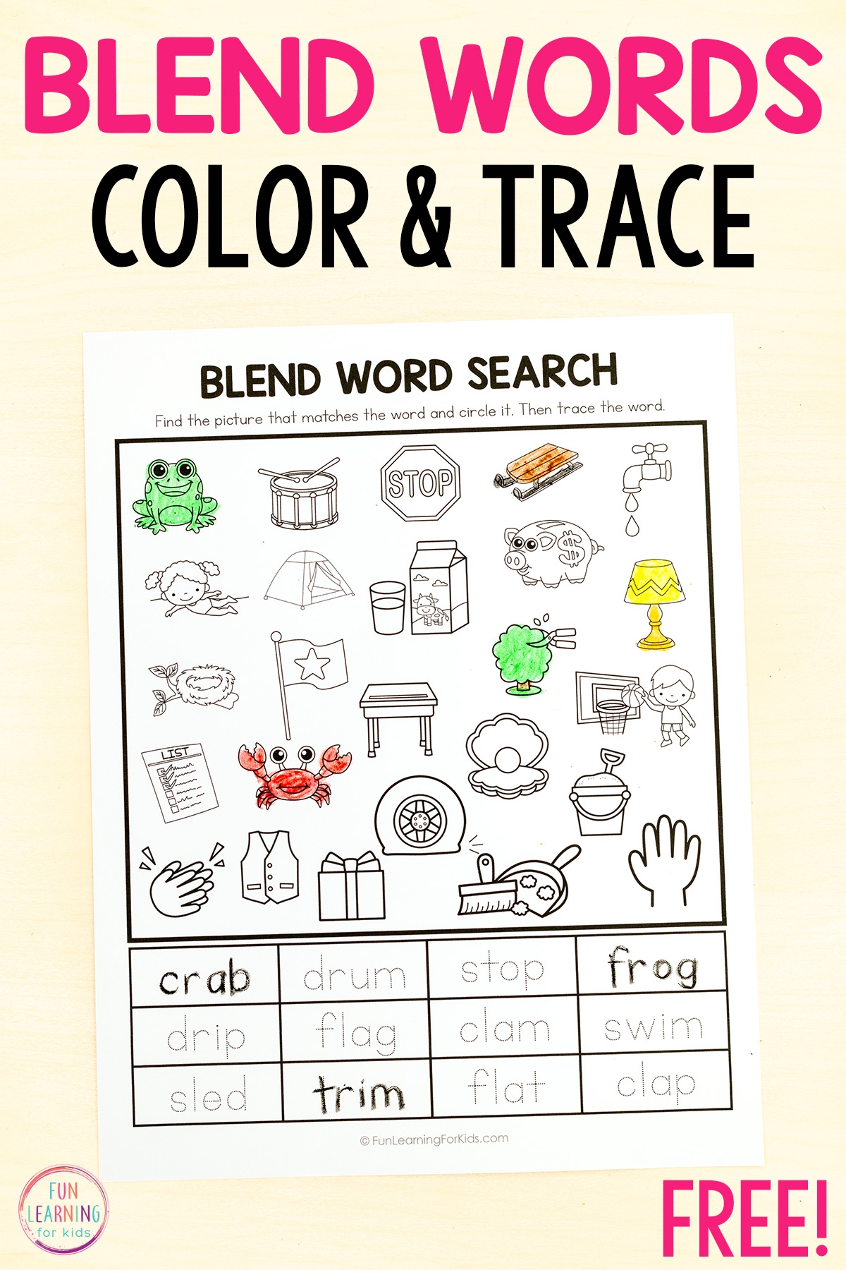 Kindergarten Word Searches Free Printables