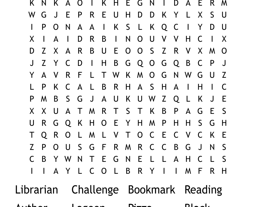 Book Share Word Search WordMint