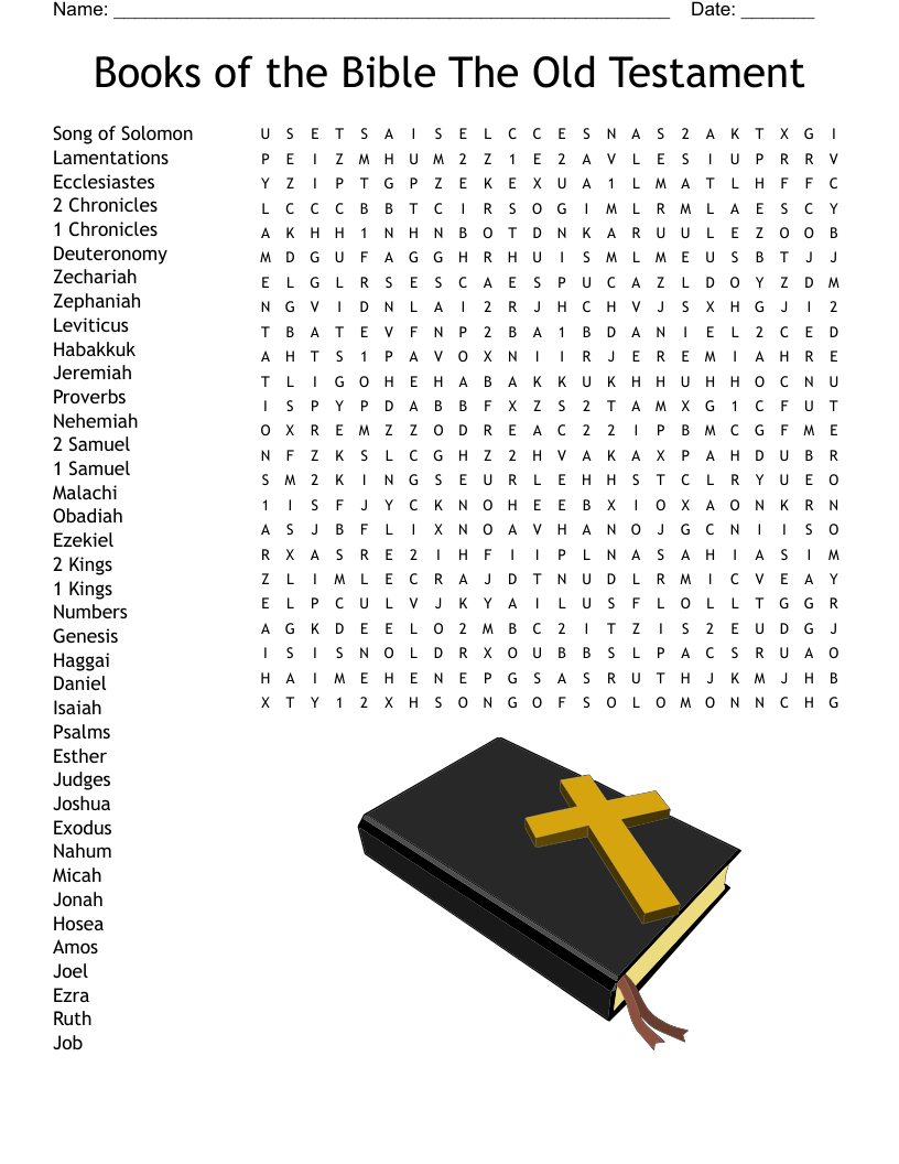 Books Of The Bible The Old Testament Word Search WordMint