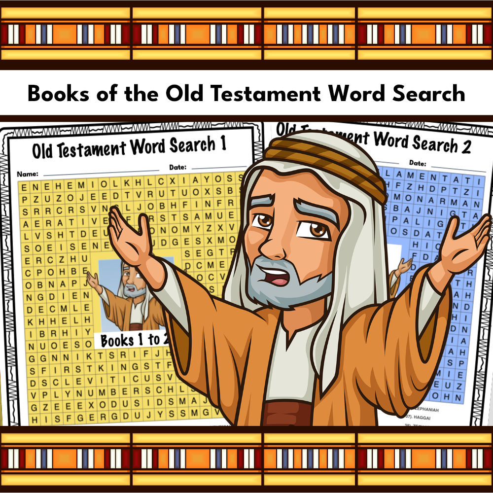 Books Of The Old Testament Bible Word Search Puzzle Activity Worksheet Made By Teachers