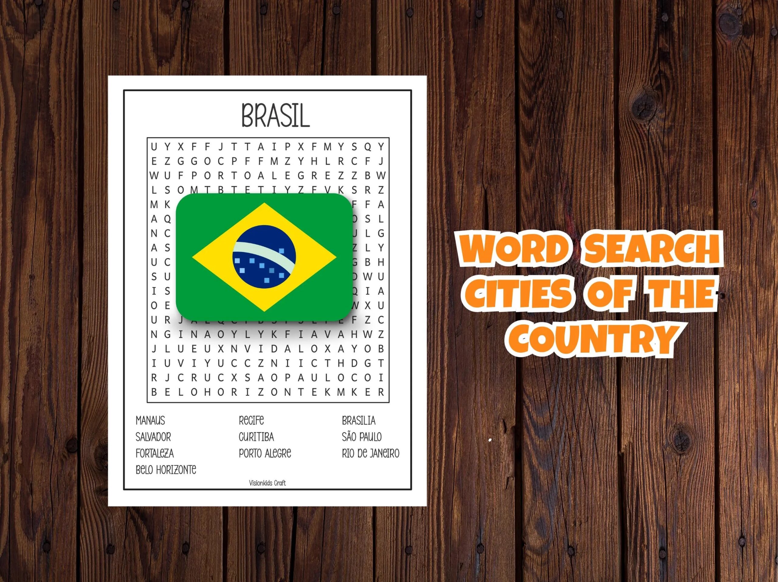 Printable Brazil Word Search