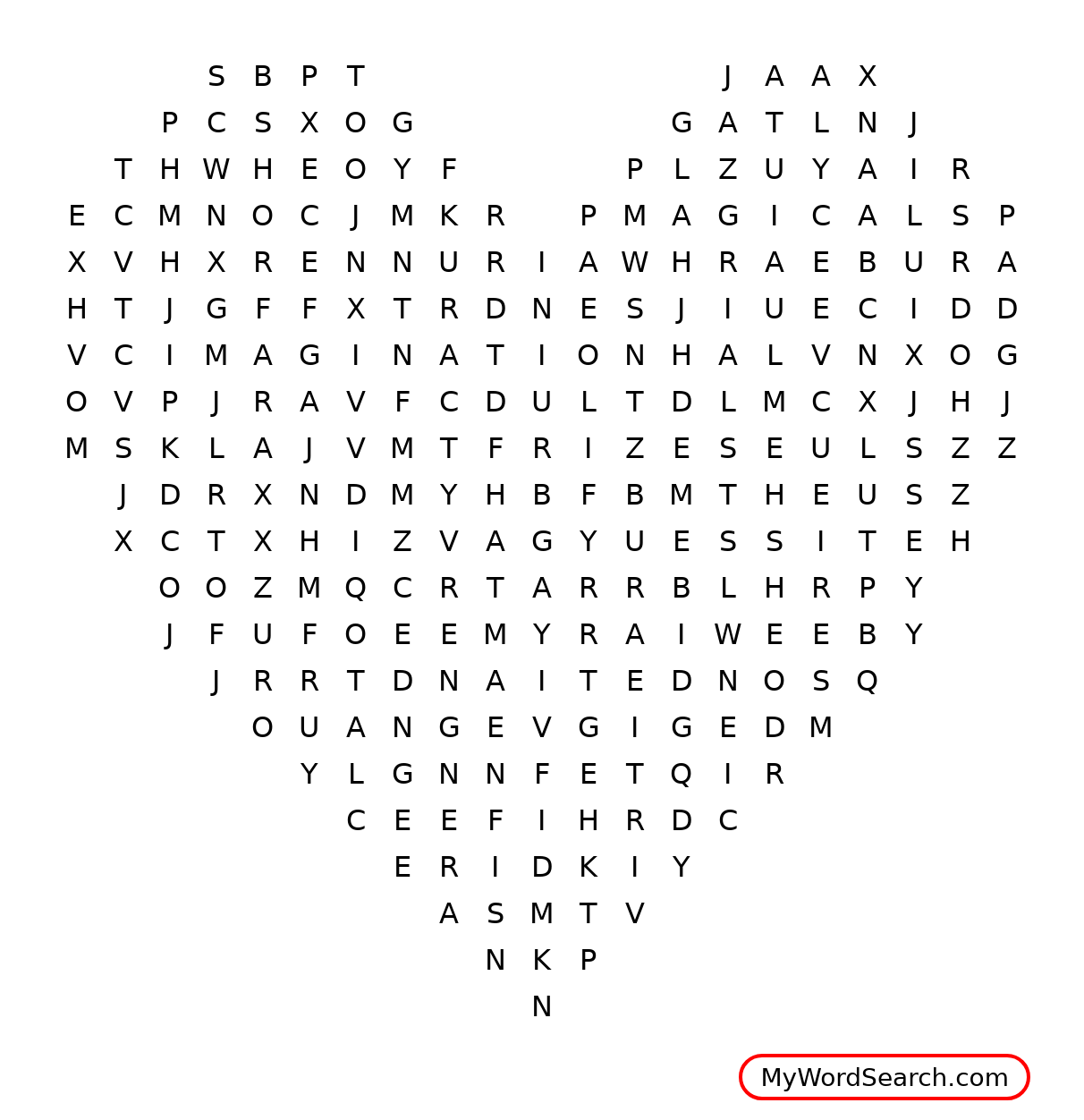 Bridge To Terabithia Word Search