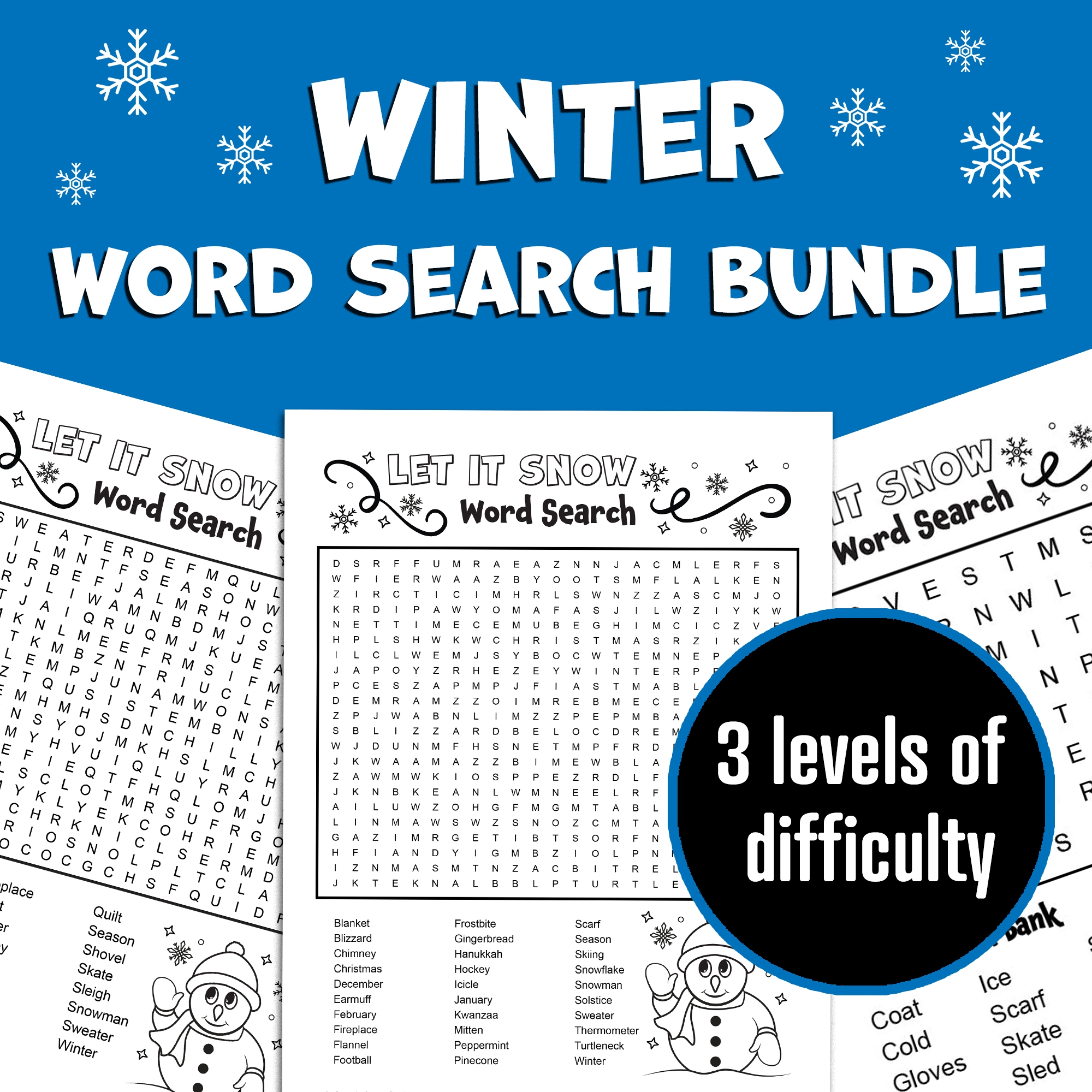 Printable Word Search December