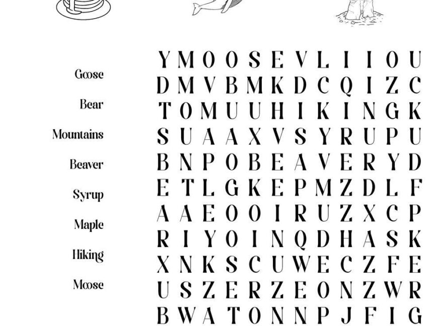 Canada themed Word Searches Beeloo Printable Crafts And Activities For Kids