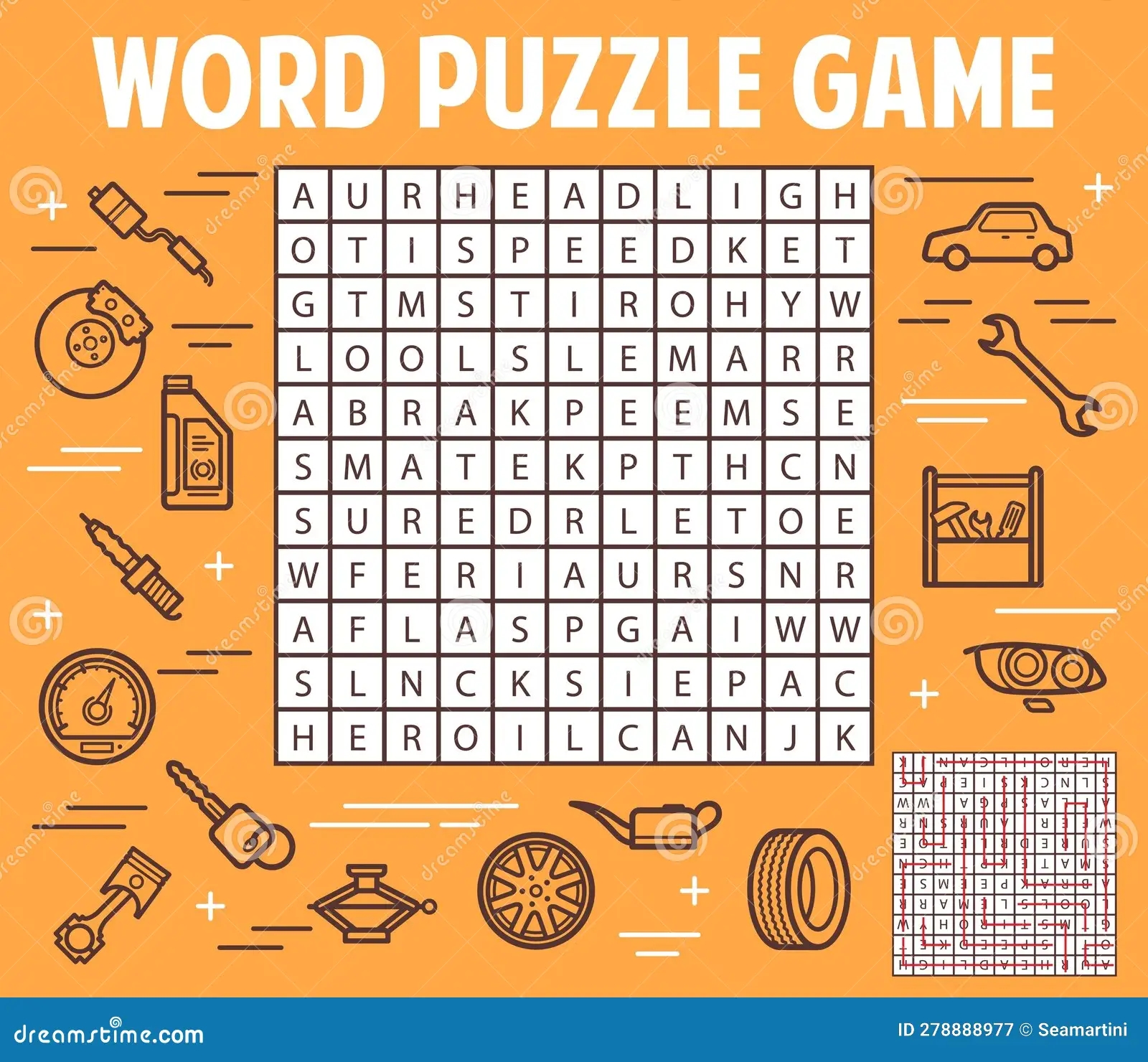 Printable Word Search Cars