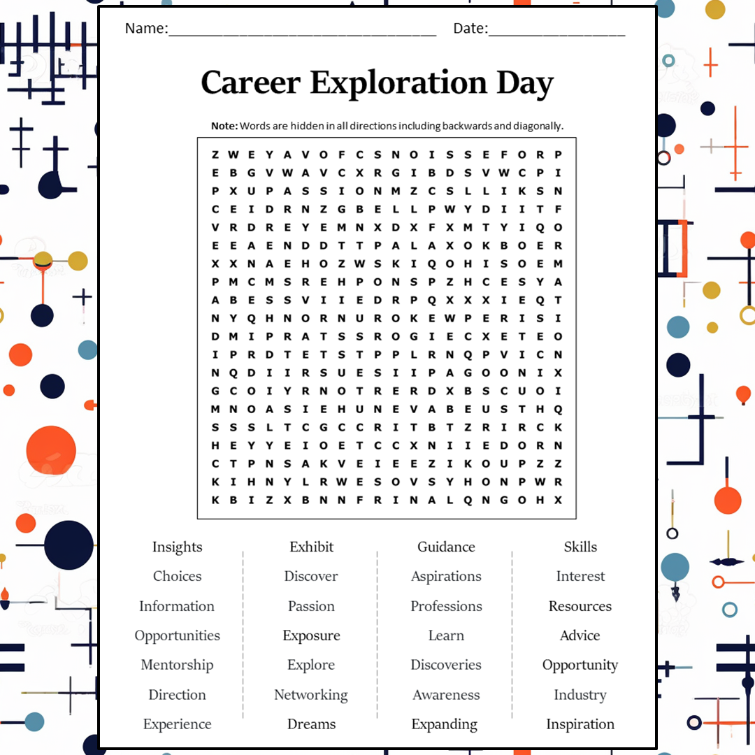 Careers Printable Word Search Puzzle Answer