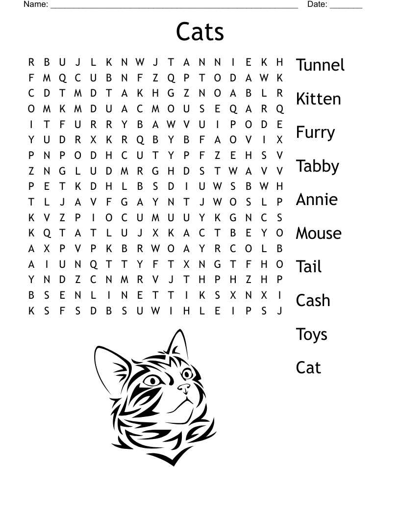 Cat Facts Word Scramble WordMint