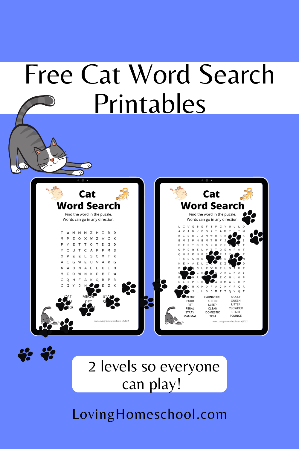 Dog And Cat Facts Word Search Puzzle Printable