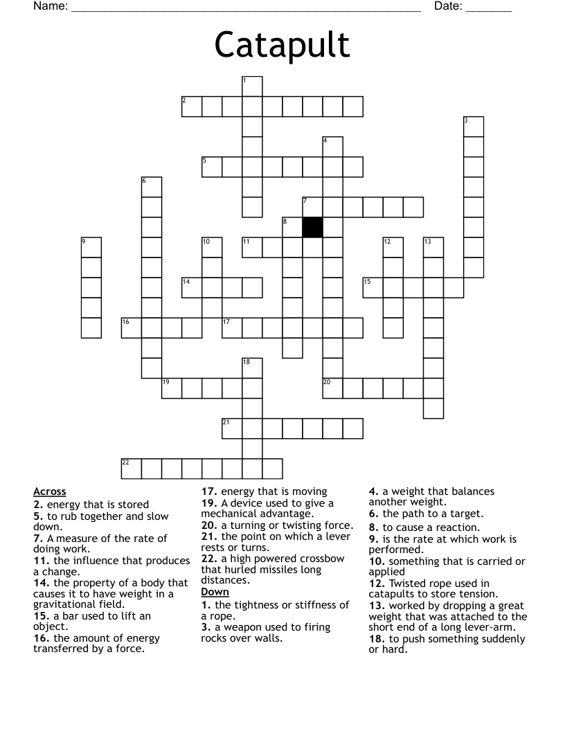 Catapult Word Search WordMint