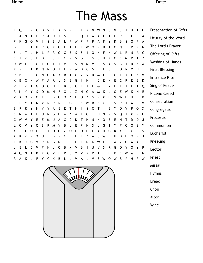Catholic Religion Class Word Search WordMint