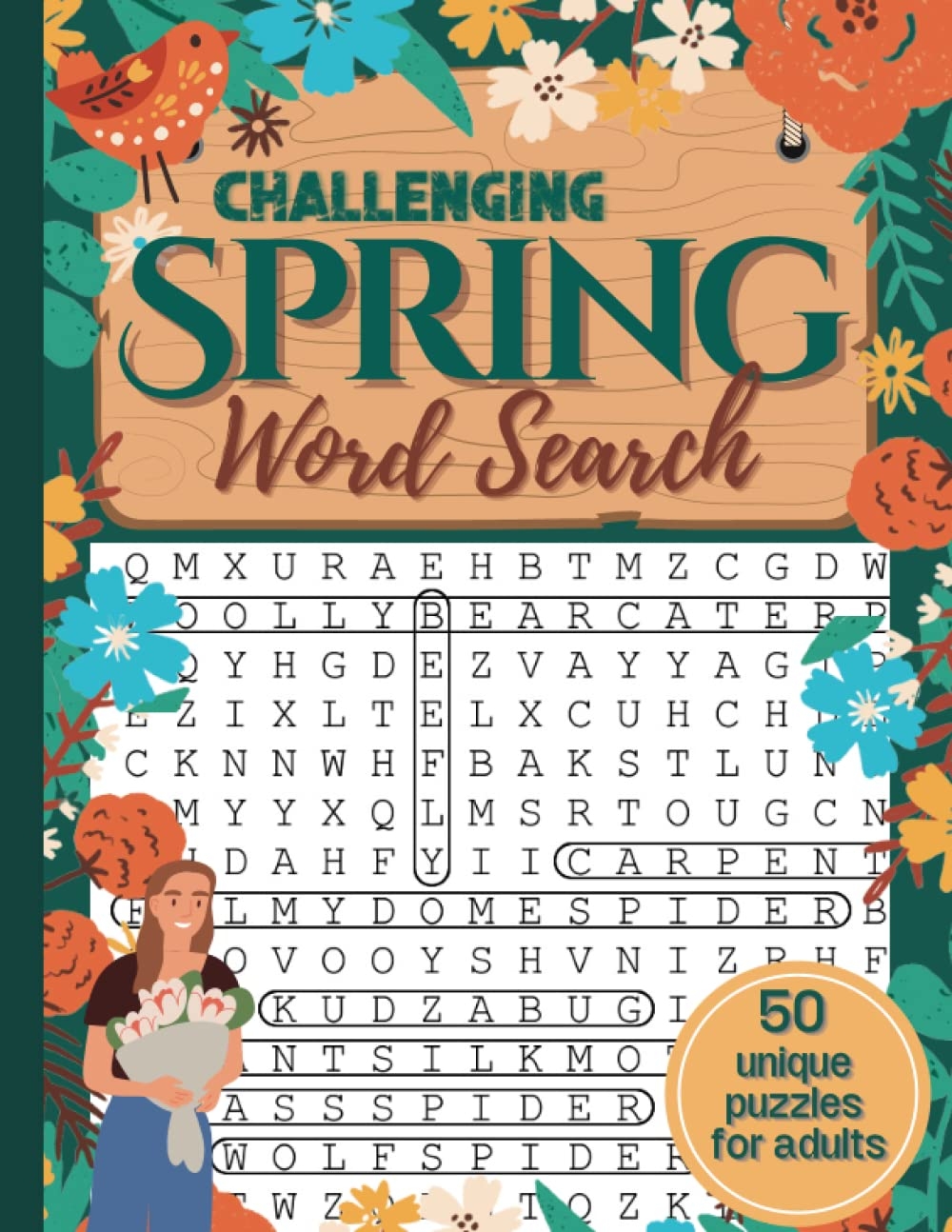 Challenging Spring Word Search Puzzle Book For Adults Spring Themed Word Find Puzzles With Facts Featuring Birds Flowers Gardening And More Kim Mariel 9798374743357 Amazon Books