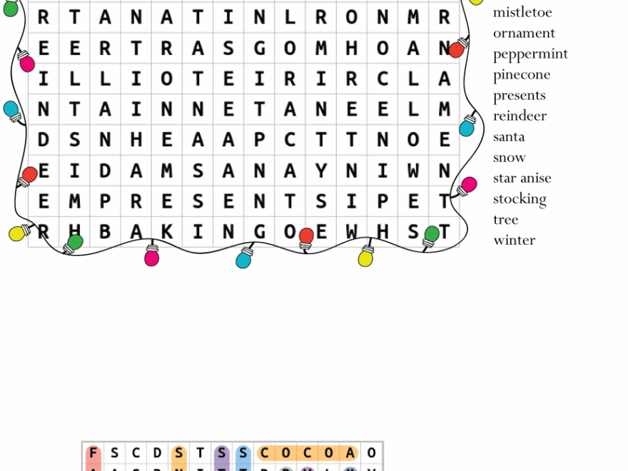 Cheeky Winter Holiday Word Search Nordic News