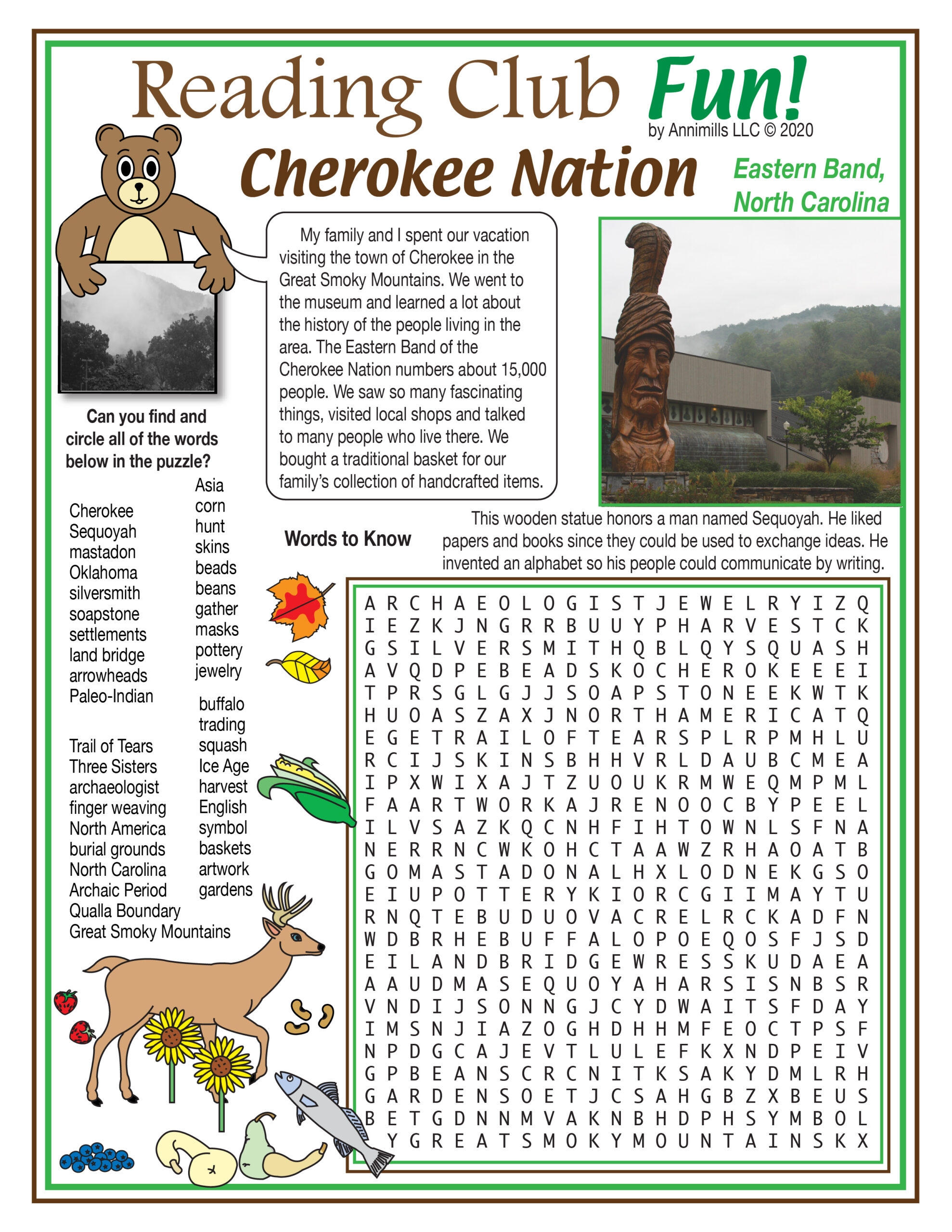 Indian Word Search Printable