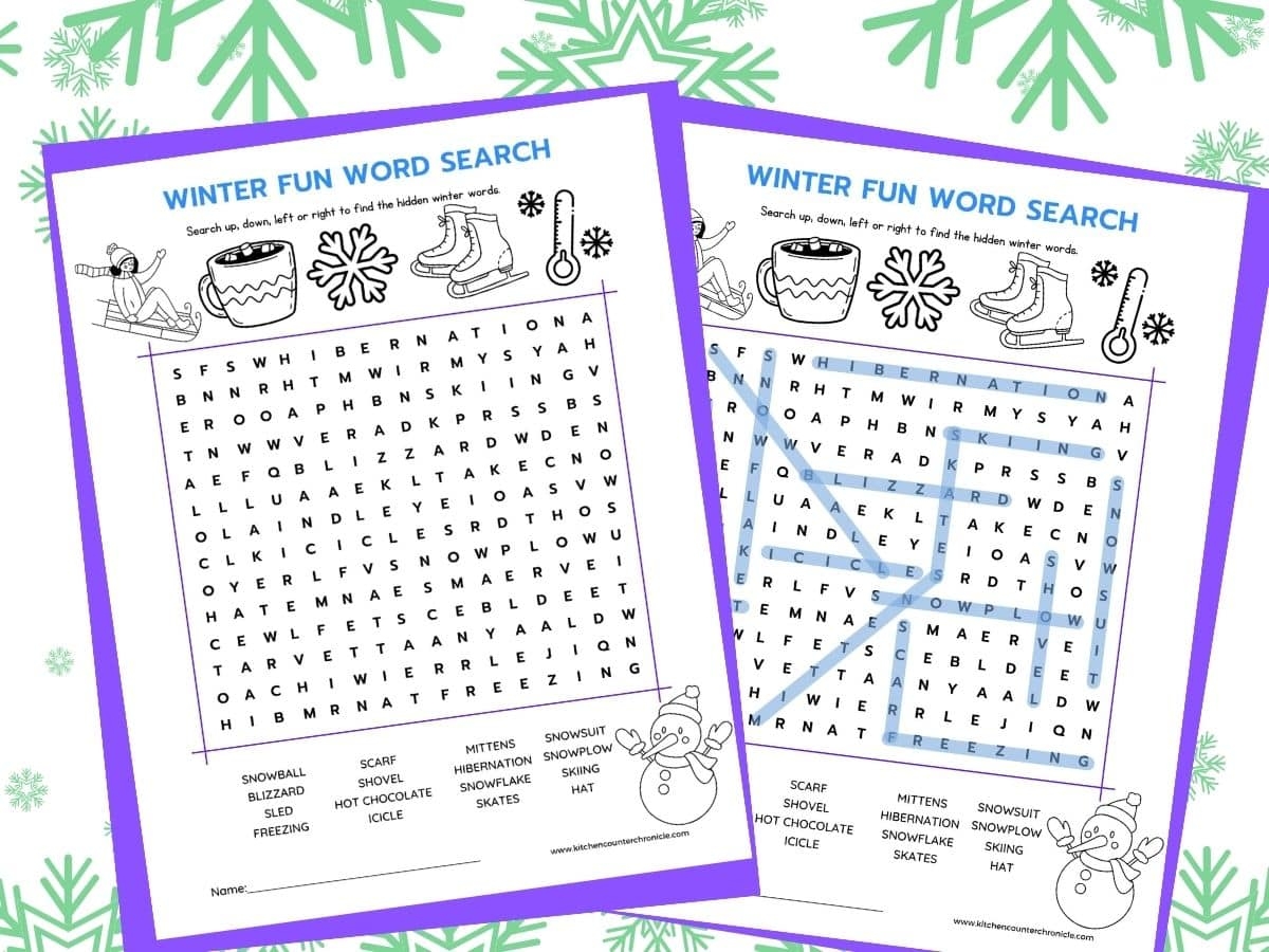 Chilly Winter Word Games For Kids