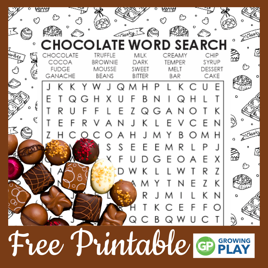 Chocolate Word Search Puzzle Print For Free Today Growing Play