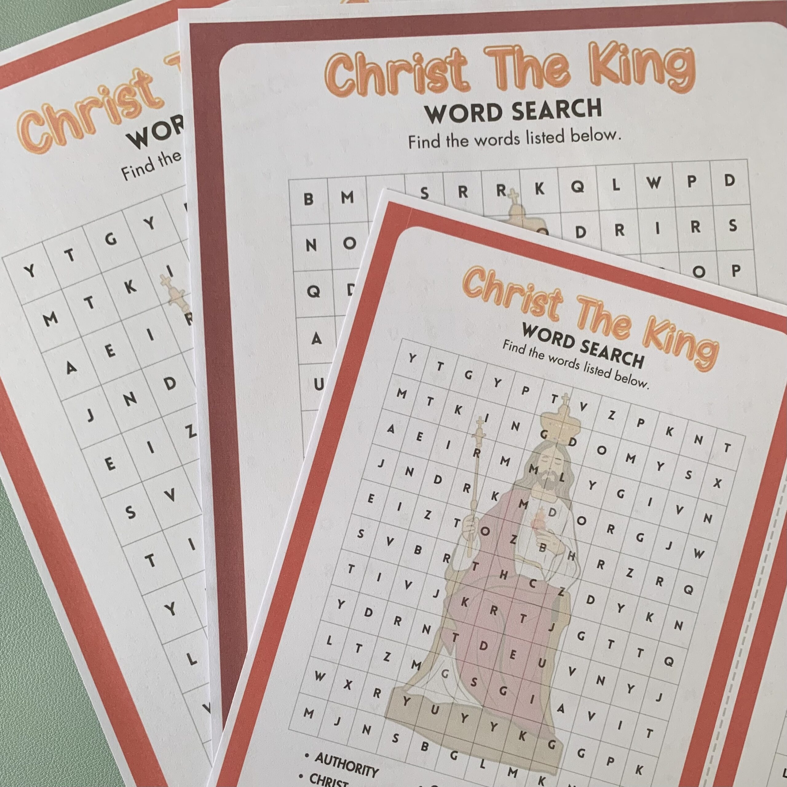 Christ The King Solemnity Sunday Catholic Word Search Printable Activity No Prep Australian Teachers Marketplace