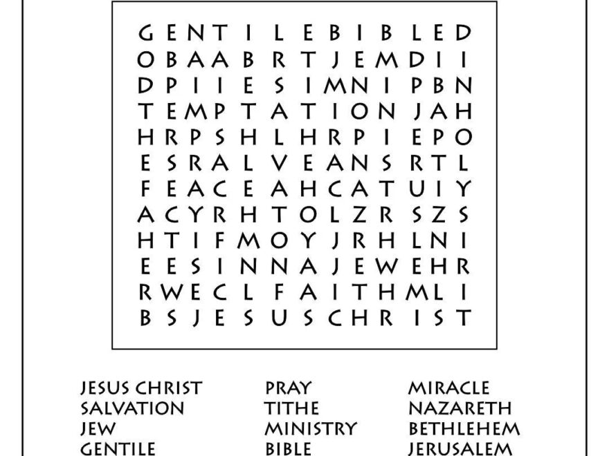 Christian Word Search Faith based Puzzles Christian Activity Faith Printables Worksheet Printables Christian Printables Word Search Etsy