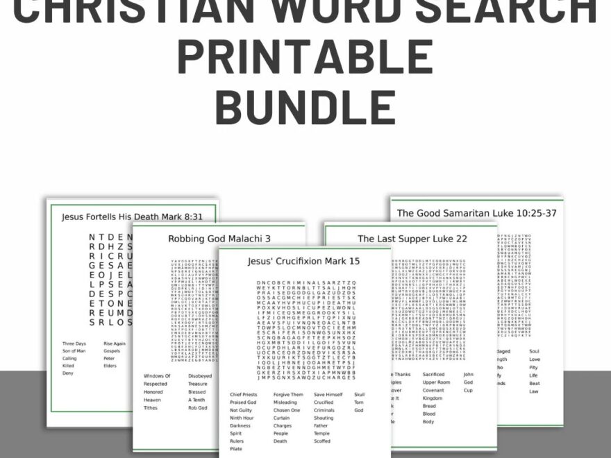 Christian Word Search Faith based Puzzles Christian Activity Faith Printables Worksheet Printables Christian Printables Word Search Etsy