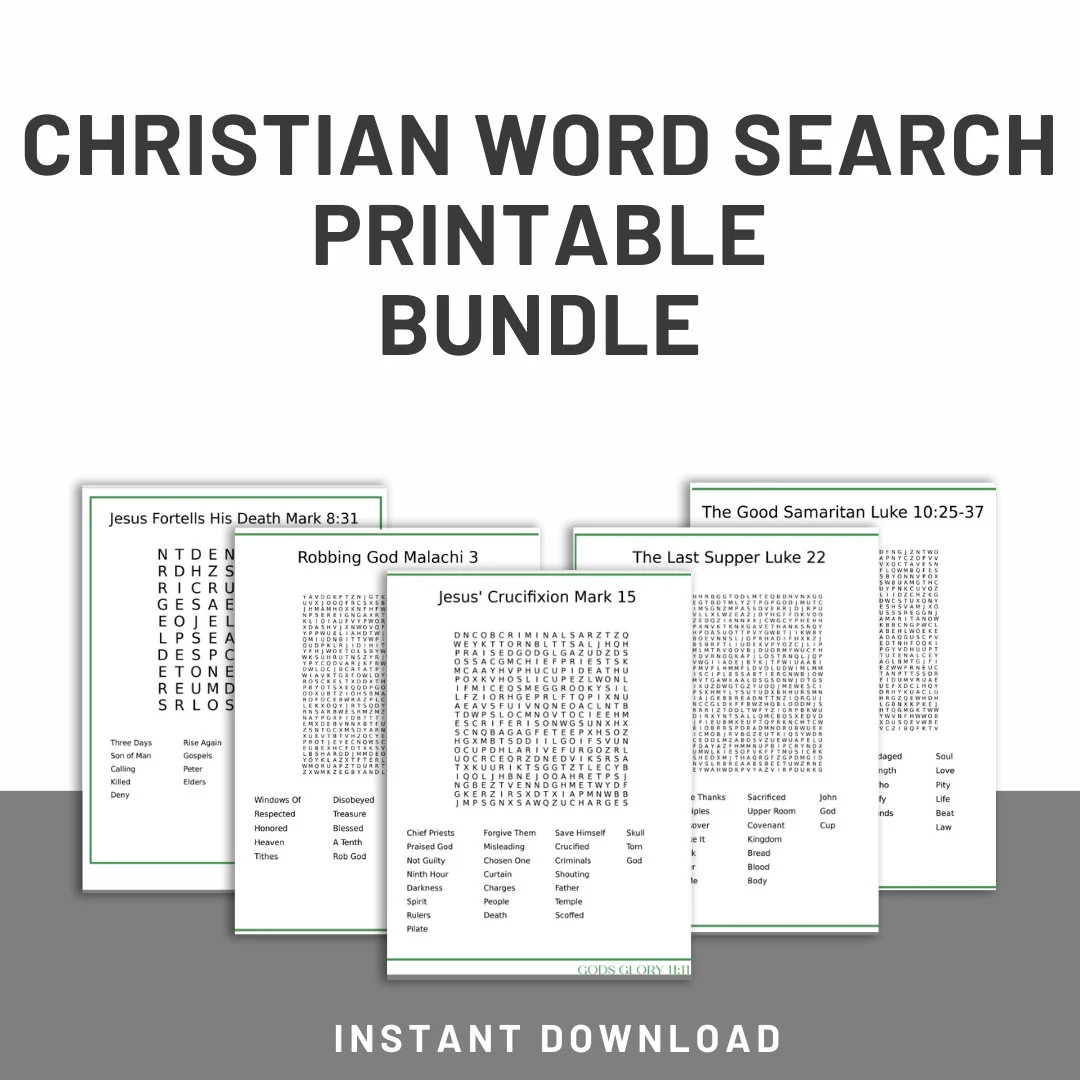Christian Word Search Faith based Puzzles Christian Activity Faith Printables Worksheet Printables Christian Printables Word Search Etsy