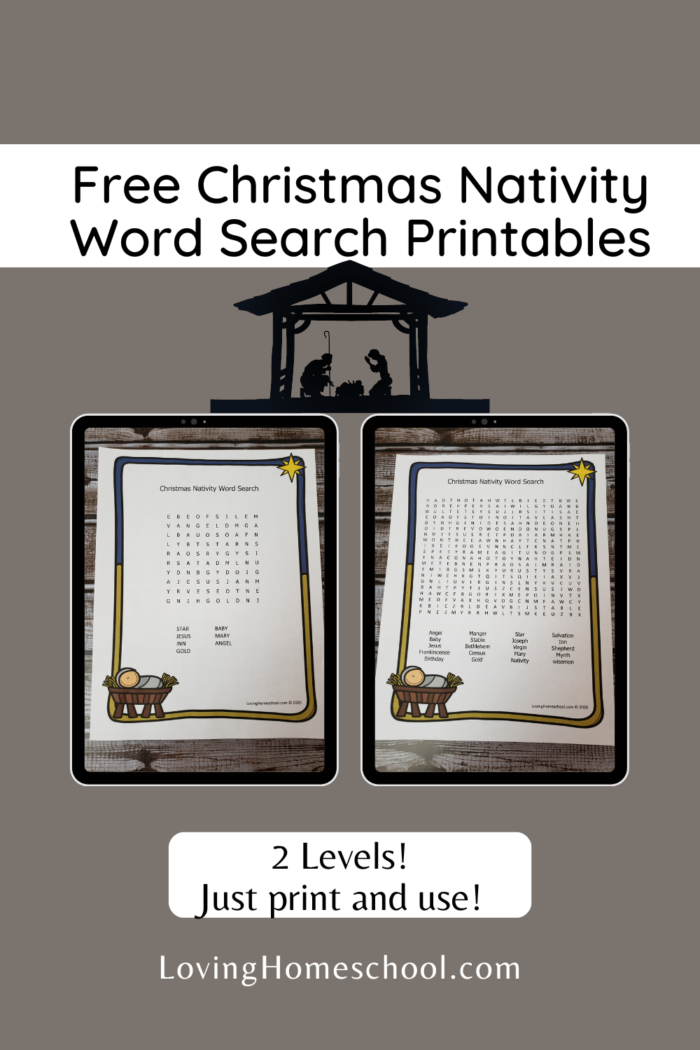 Christmas Nativity Word Search LovingHomeschool