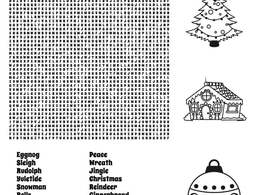 Christmas themed Word Searches Beeloo Printable Crafts And Activities For Kids