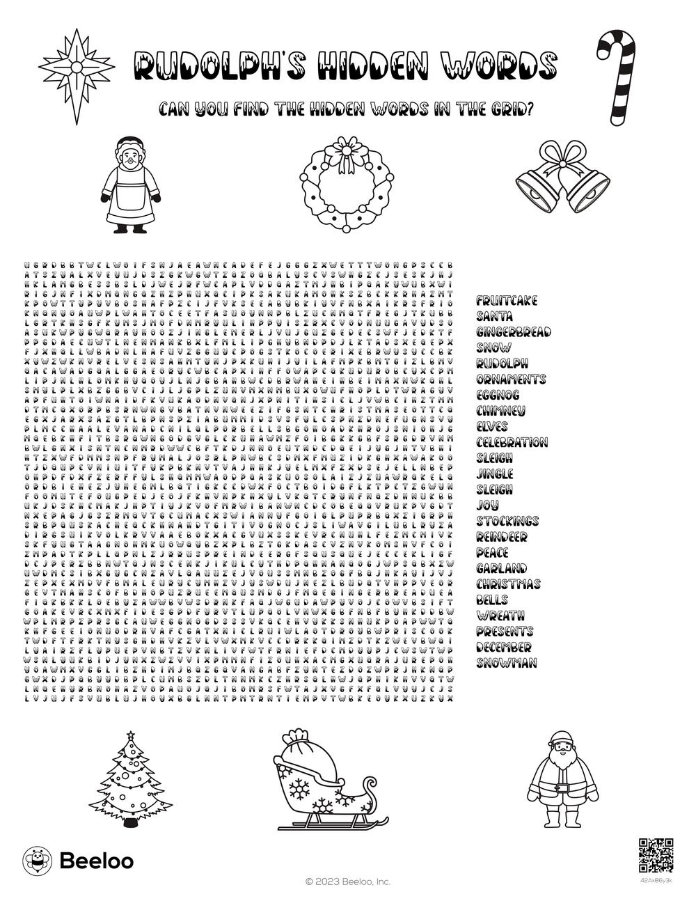 Christmas themed Word Searches Beeloo Printable Crafts And Activities For Kids