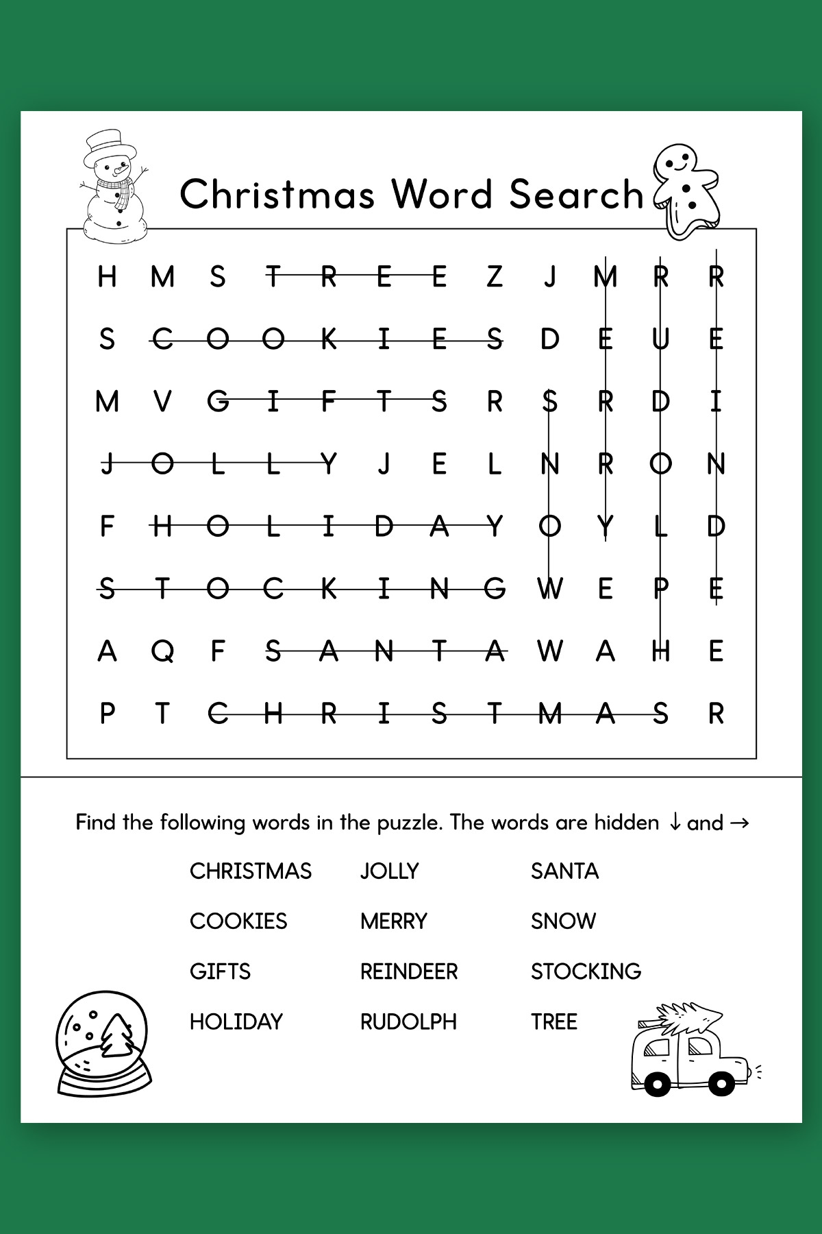 Christmas word find printable free example answer keyjpg Mom Envy