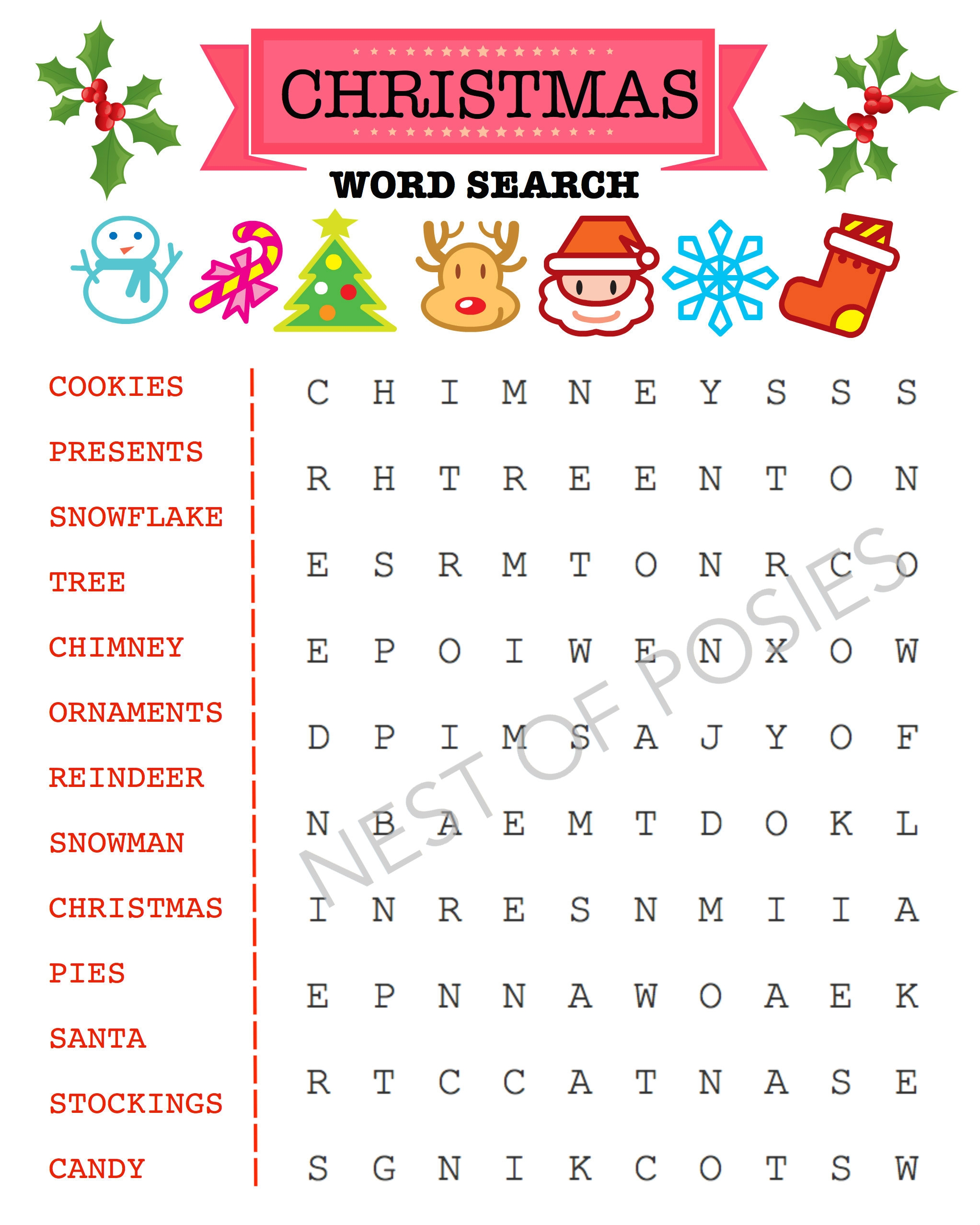 Christmas Song Word Search Printable