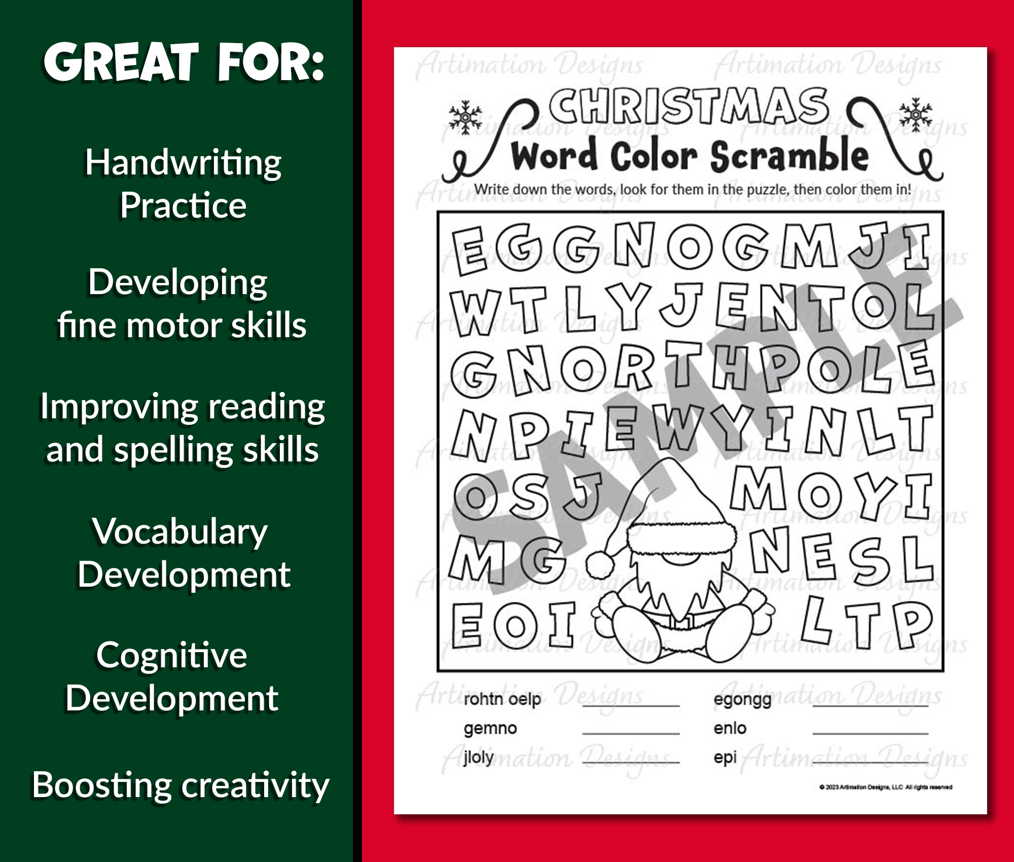 Printable Christmas Word Search Easy