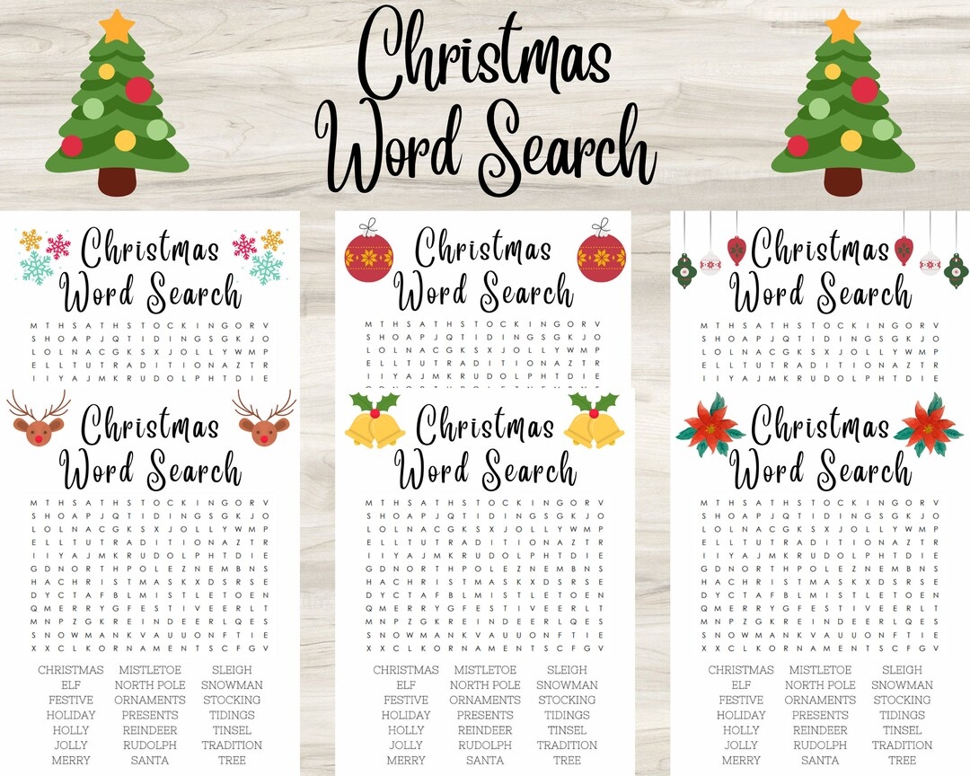 Free Christmas Printable Word Search