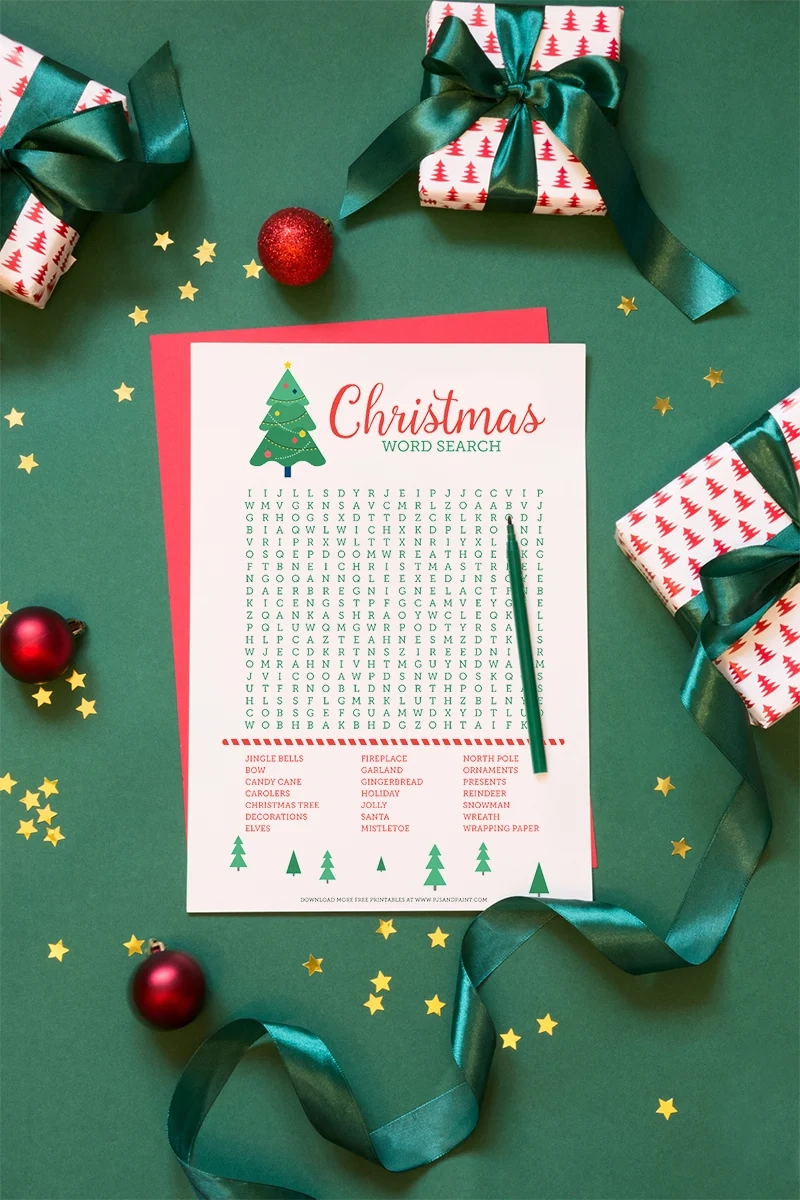 Christmas Word Search Free Printable Christmas Activities