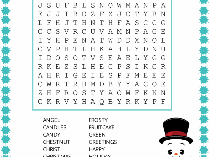 Christmas Word Search Free Printable PDF Puzzles Free Printables Monograms Design Tools Patterns DIY Projects