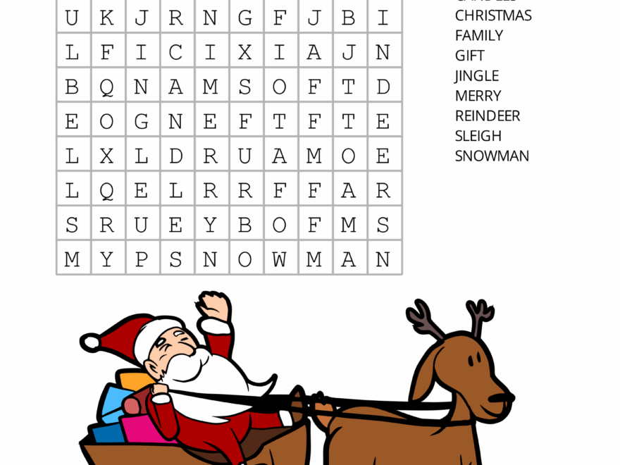 Christmas Word Search Free Printable PDF Puzzles Free Printables Monograms Design Tools Patterns DIY Projects