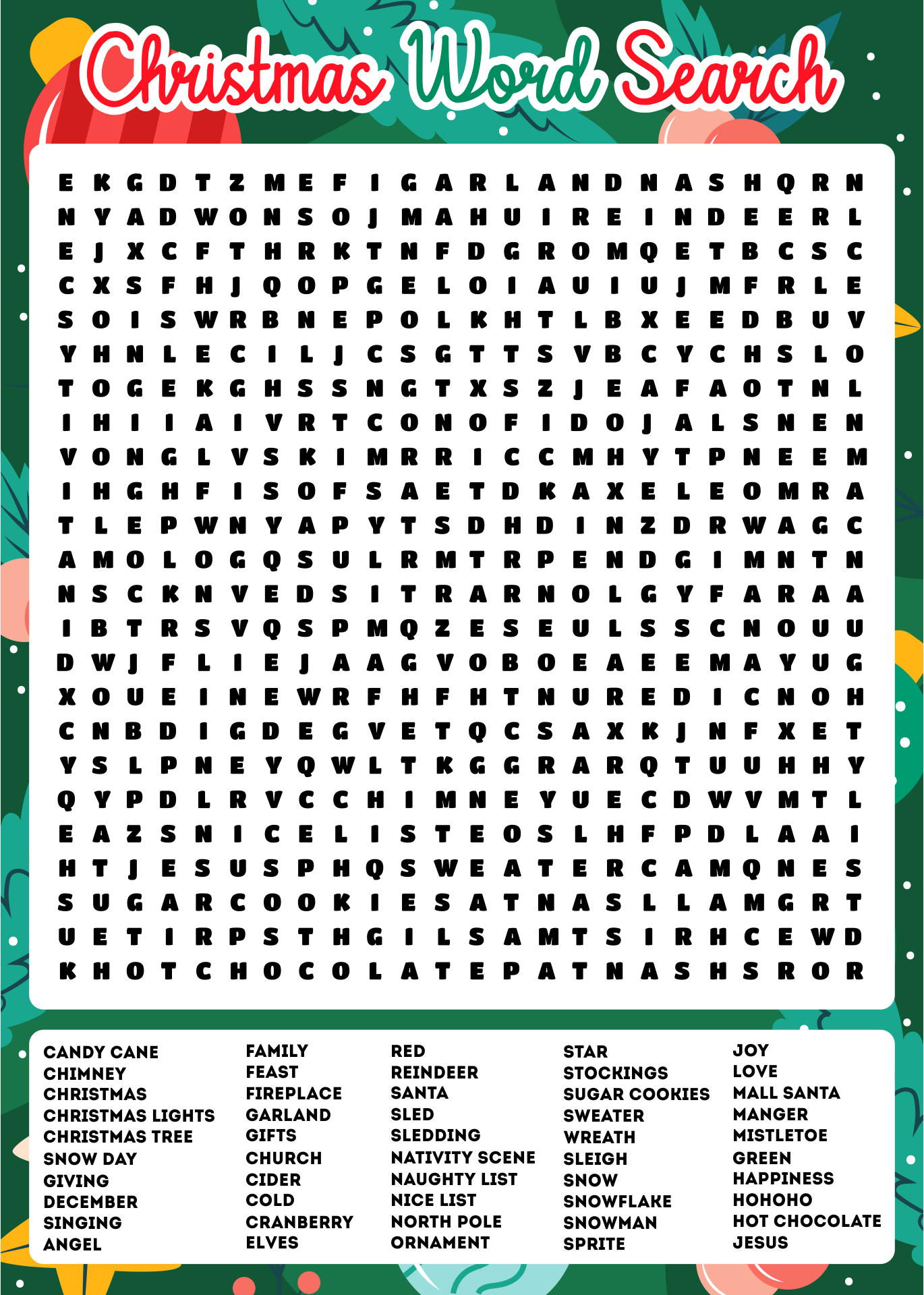 Christmas Word Search Games 10 Free PDF Printables Printablee