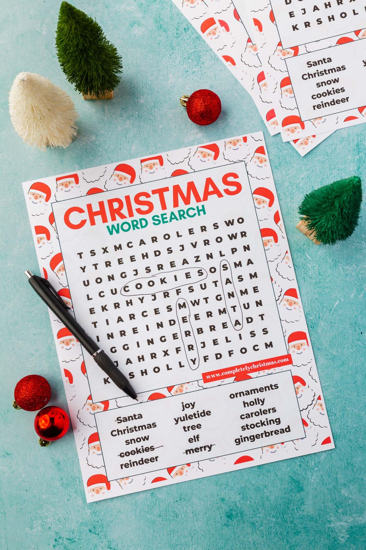 Christmas Word Search Printable Completely Christmas