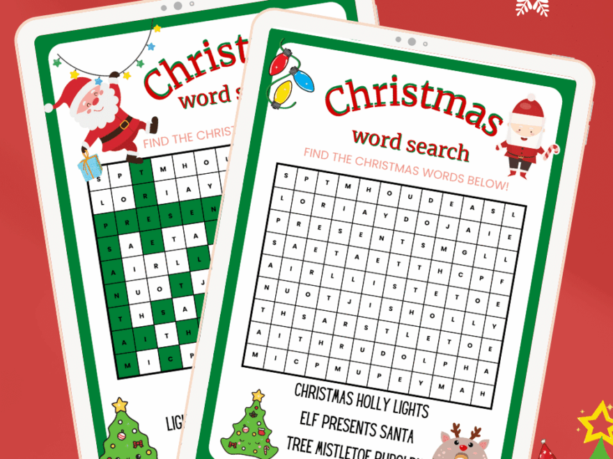Christmas Word Search Printable Dear Creatives