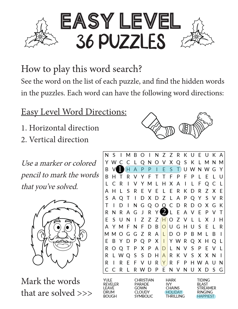 Christmas Word Search Puzzle Book CHILL COLORS PUBLISHING
