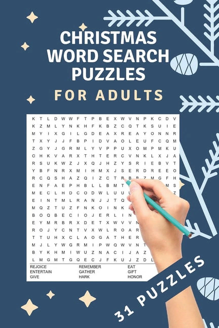 Christmas Word Search Puzzles 31 Word Search Puzzles For Adults Teens And Grown ups Fun Time For Christmas Christmas Theme Christmas Gift Walmart