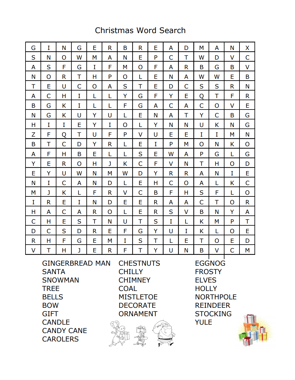 Christmas Word Search Sew Cute Patterns