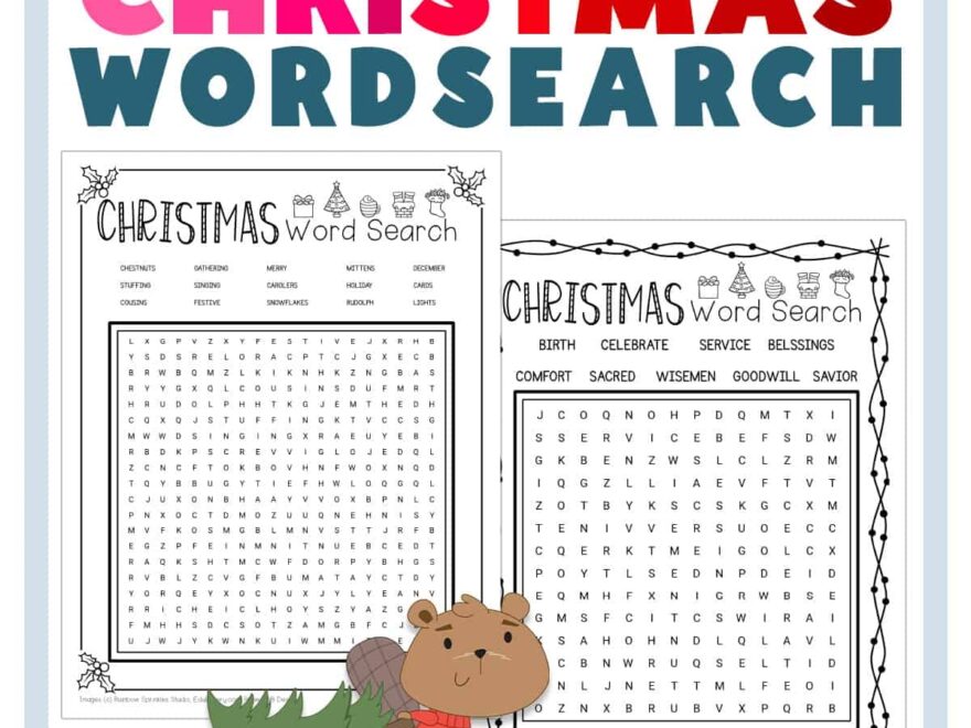 Christmas Word Search Superstar Worksheets