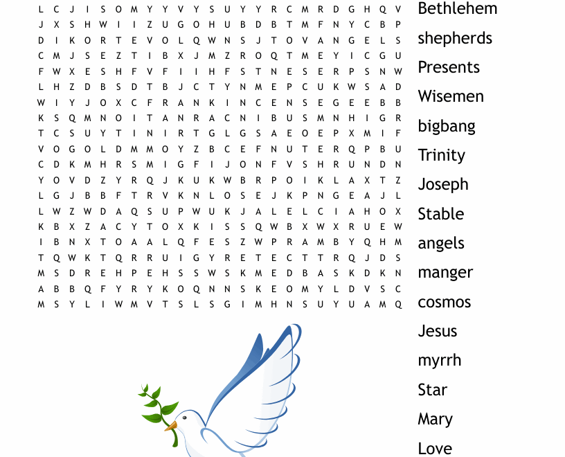Christmas Word Search WordMint
