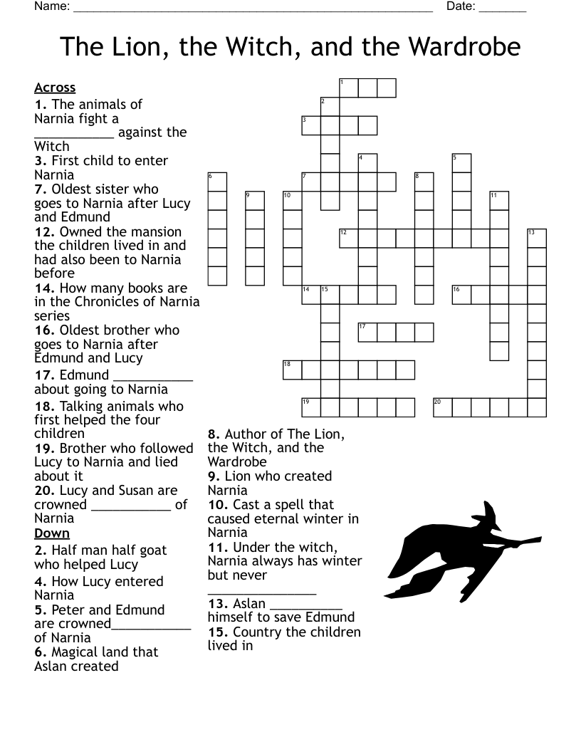 Chronicles Of Narnia Word Search WordMint