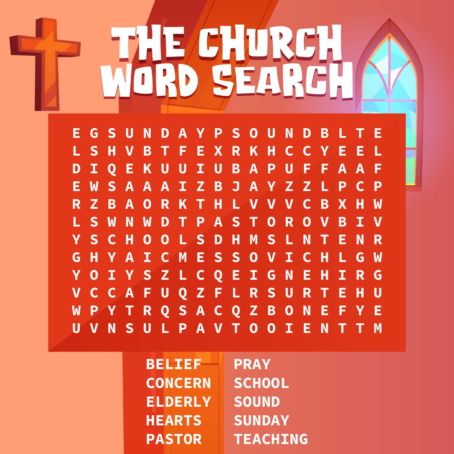 Church Word Searches 10 Free PDF Printables Printablee