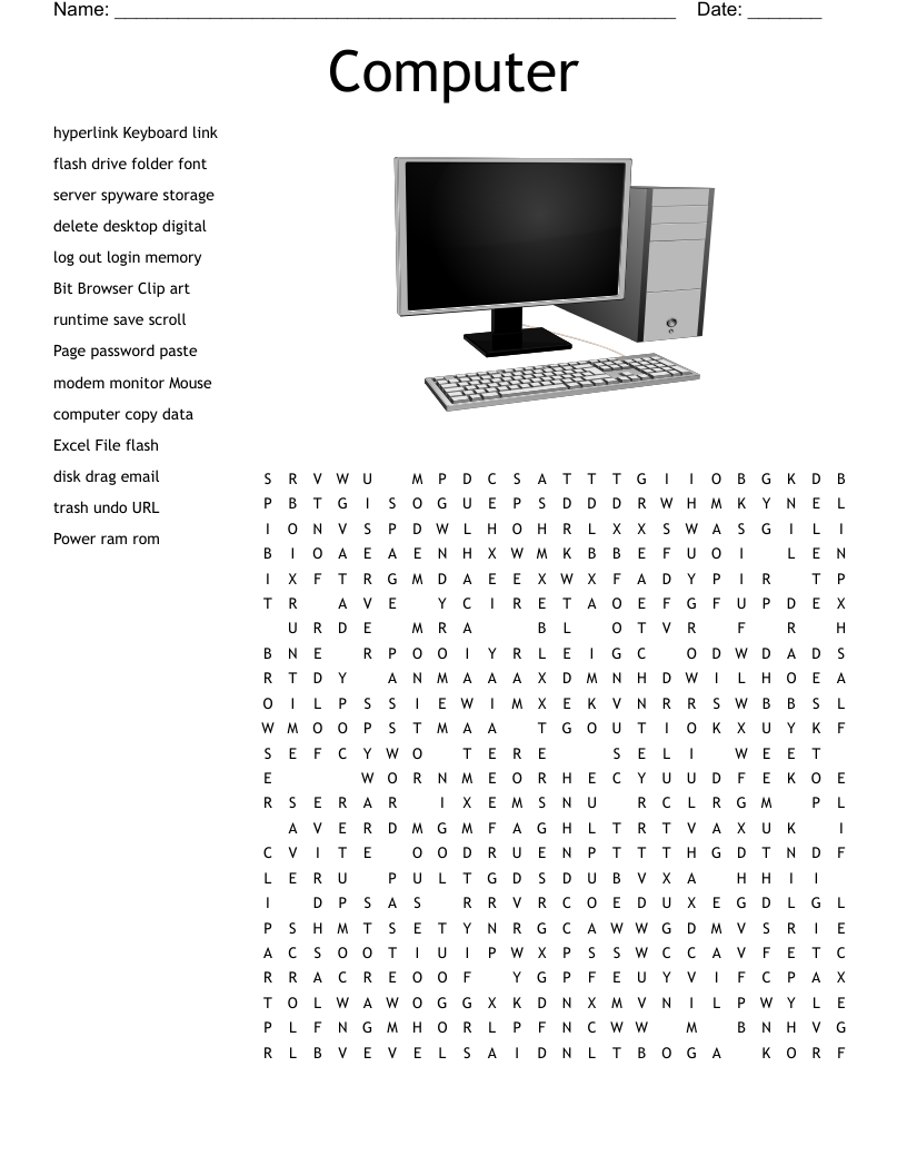 Computer Terms Word Search WordMint
